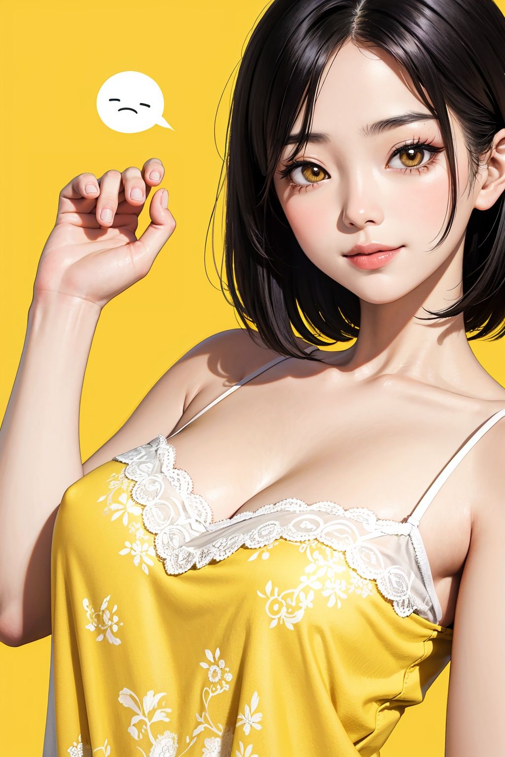 asian woman,  medium hair,  close-up on Tensor.Art