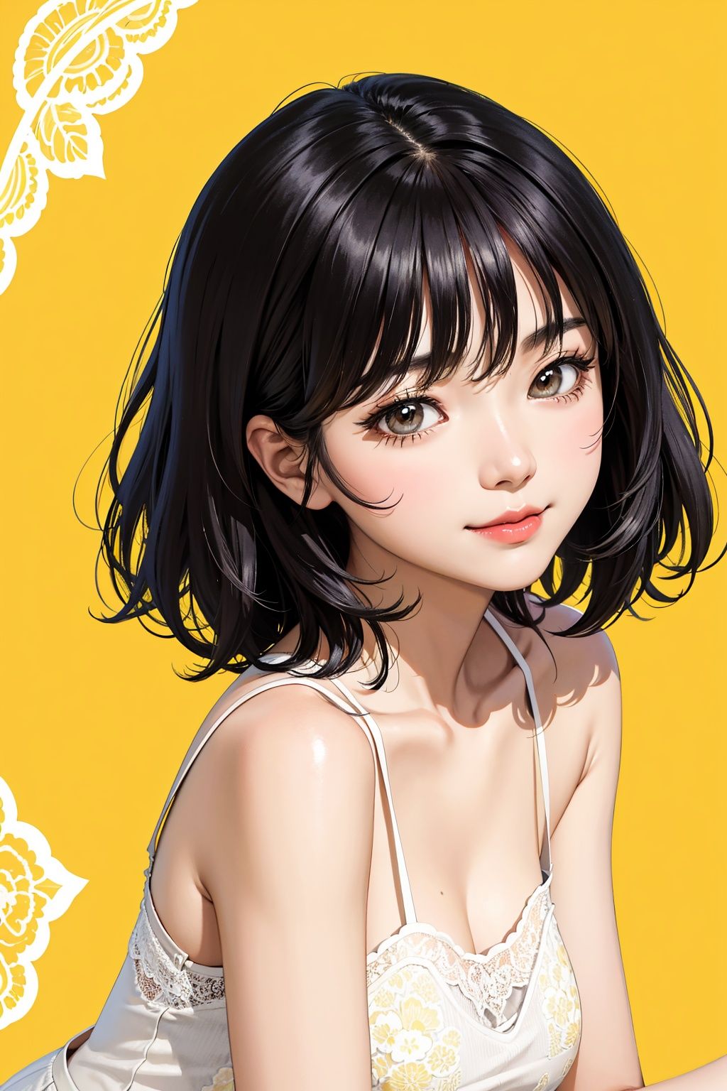 asian woman,  medium hair,  close-up by Sena on Tensor.Art