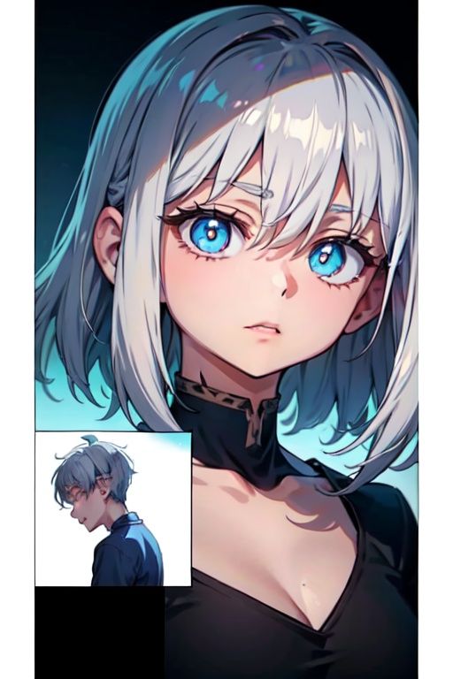 manga,  short_hair,  bangs on Tensor.Art
