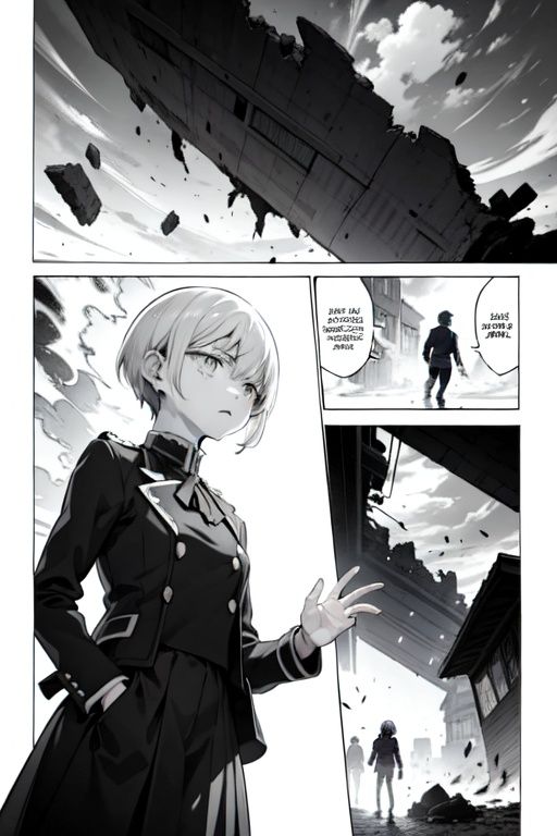 manga,  1girl,  loli on Tensor.Art