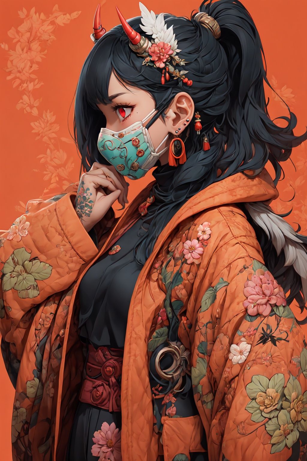 oniNFT,  1girl,  solo on Tensor.Art