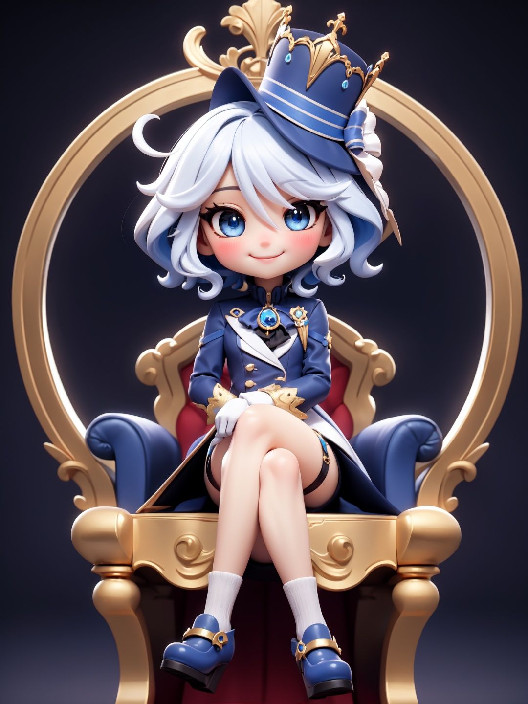 furina,  chibi,  hat on Tensor.Art