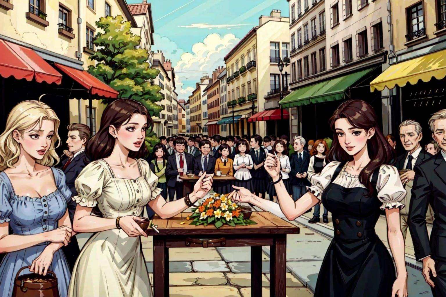 Paris,  autumn,  coffee shops by Mytee on Tensor.Art