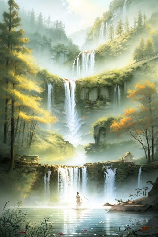 1 girl,  charming,  nature landscape on Tensor.Art