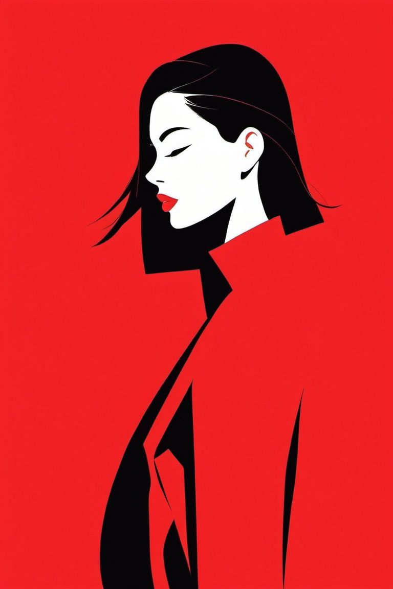 minimalism, 1 girl, red background, flat, <lora:EMS-32776-EMS:0.800000>