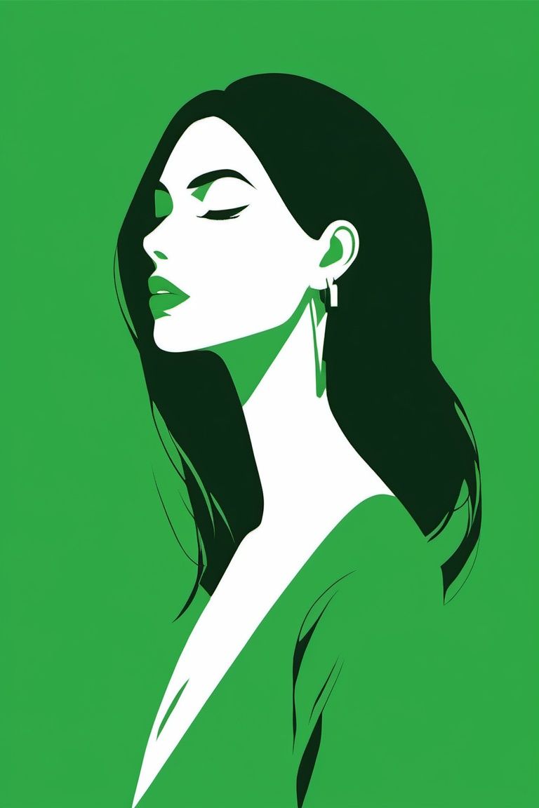 minimalism, 1 girl, green background, <lora:EMS-32776-EMS:0.800000>
