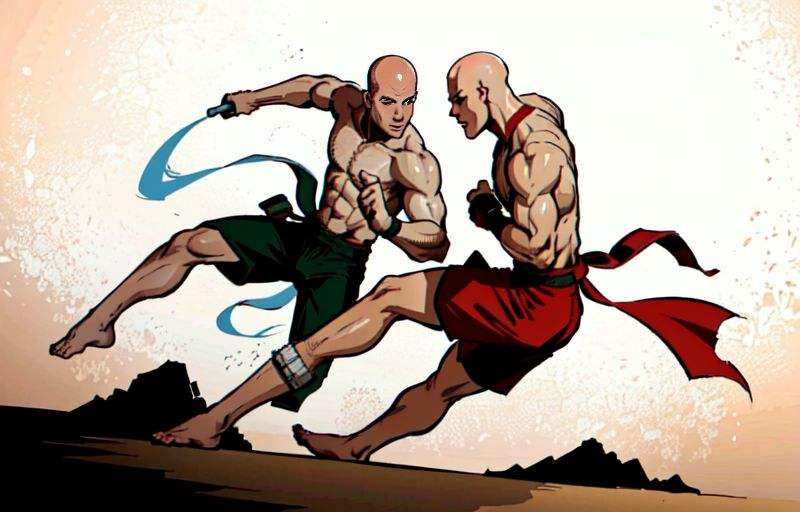 2 men,  2 males,  fighting by Mytee on Tensor.Art