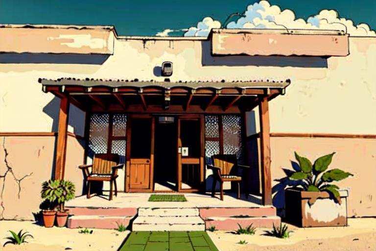 mexico,  an old motel in desert,  outdoor by Mytee on Tensor.Art