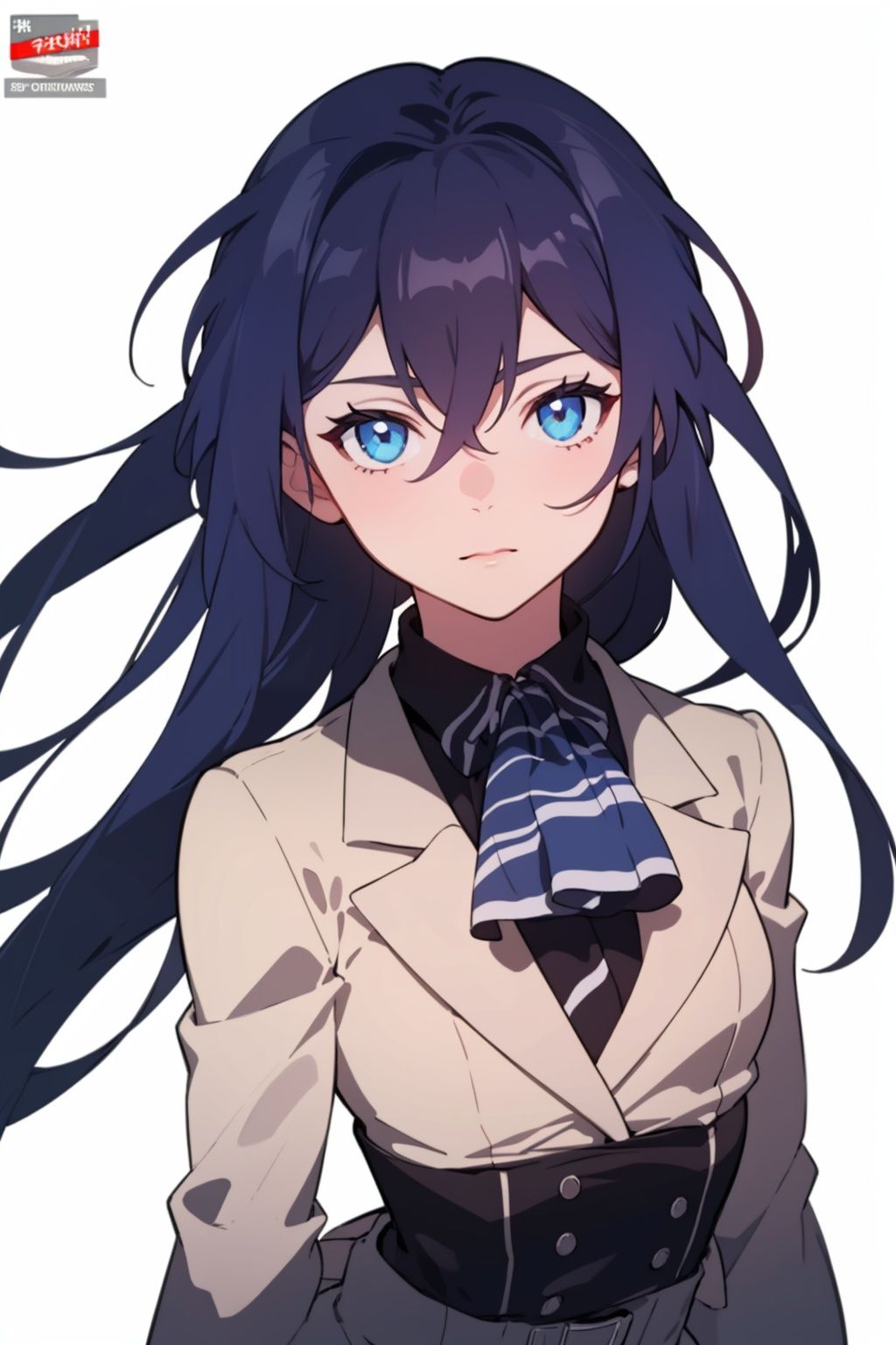 (masterpiece:1.3), (the best quality:1.2), (super fine illustrations:1.2), (Masterpiece), high quality, high detail,(white background:1.2), looking at viewer, (SOLO:1.4),outline,,simple background solo,fu_hua,1girl,blue_eyes,hair_between_eyes,