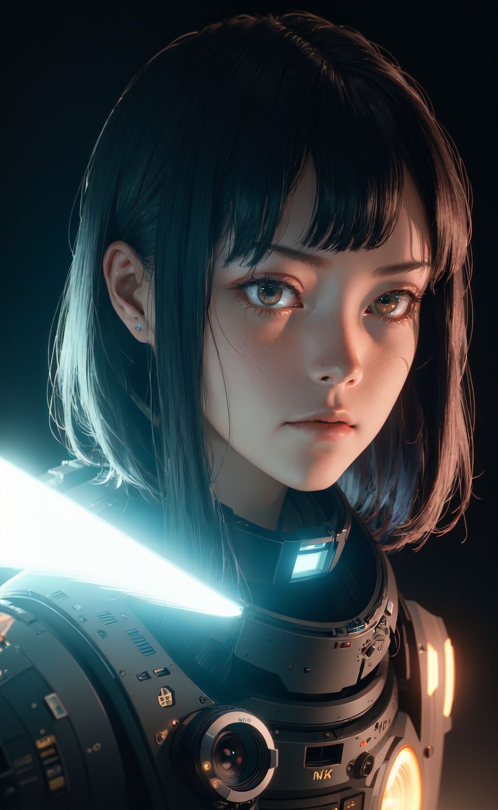 (editorial close-up portrait of cyber ghost),  hack,  code on Tensor.Art