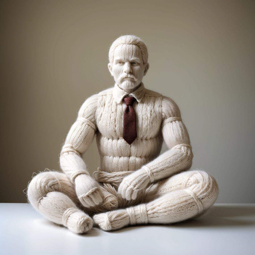 man made of yarn on Tensor.Art