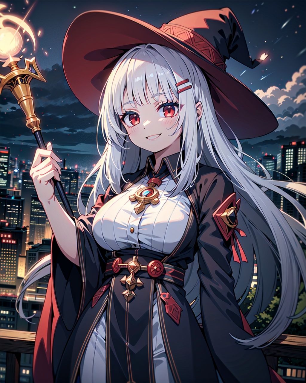 girl,  silver hair,  long hair on Tensor.Art