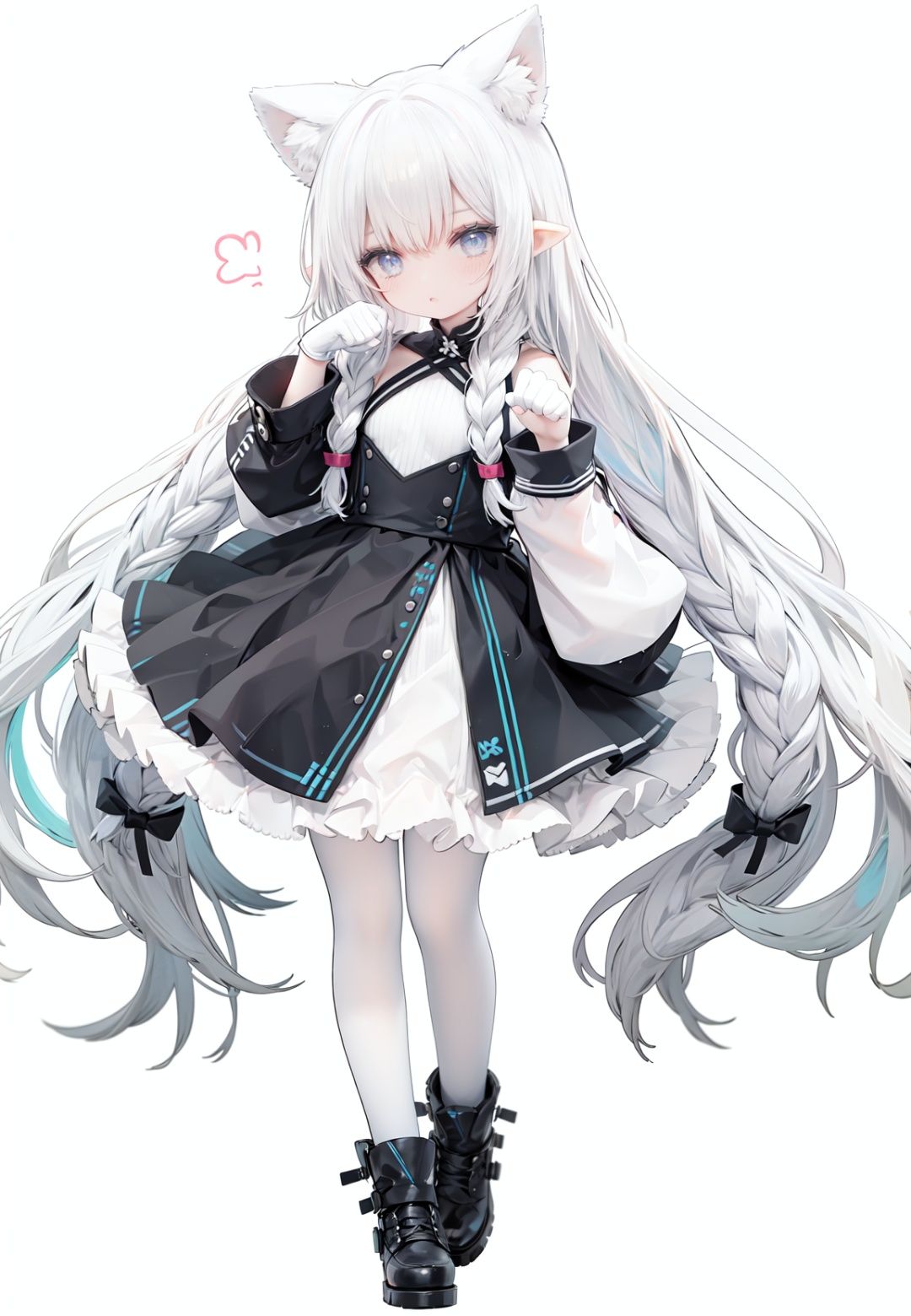 1girl,  white_gloves,  braid on Tensor.Art