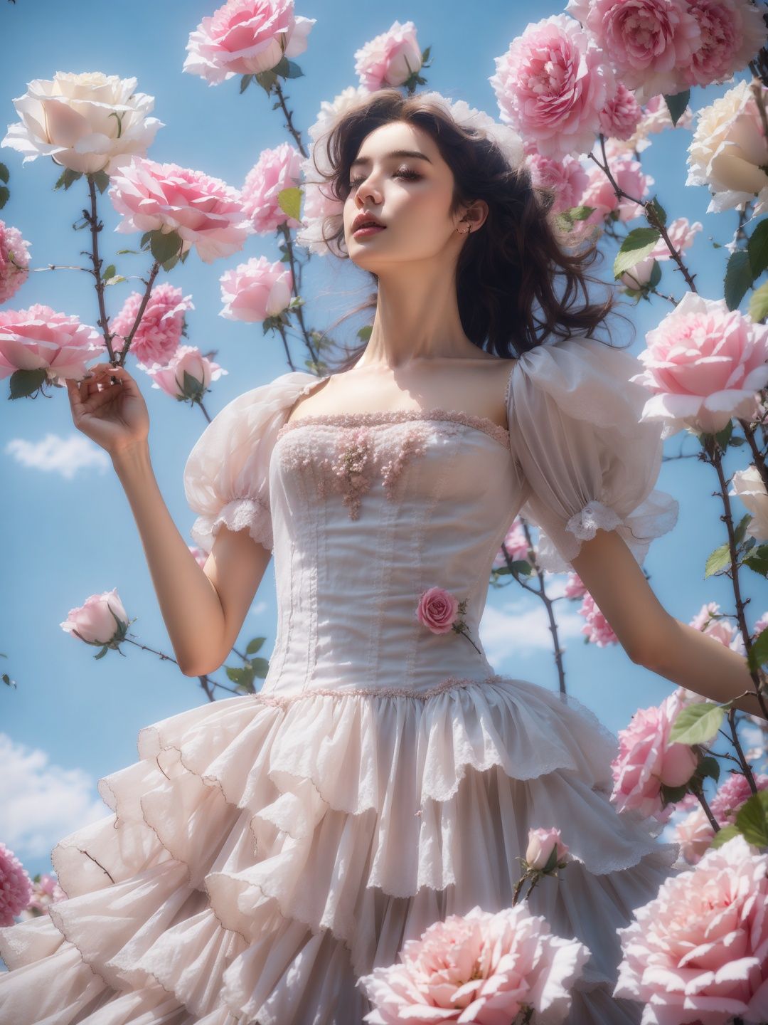 jiBeauty,1girl,sky,flower,dress,, <lora:2034_3513_4135@5d34aaa2e4:1>