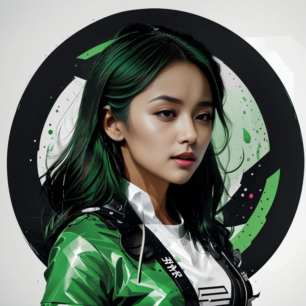 xyzsanart01,  1girl,  green shirt on Tensor.Art
