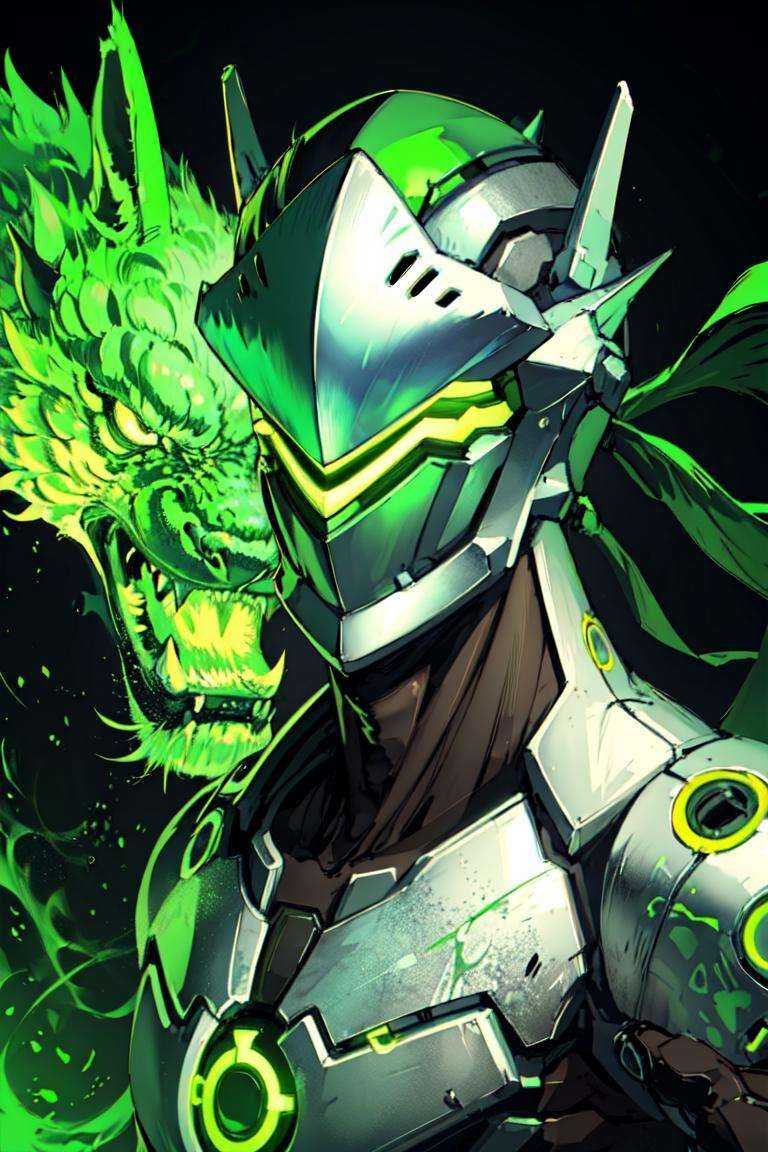 genji,  solo,  portrait on Tensor.Art