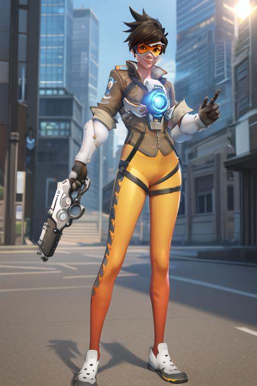 tracer,  bomber jacket,  chest harness on Tensor.Art