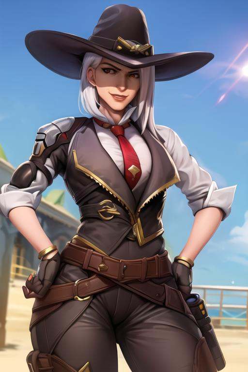 portrait,  ashe,  red eyes on Tensor.Art