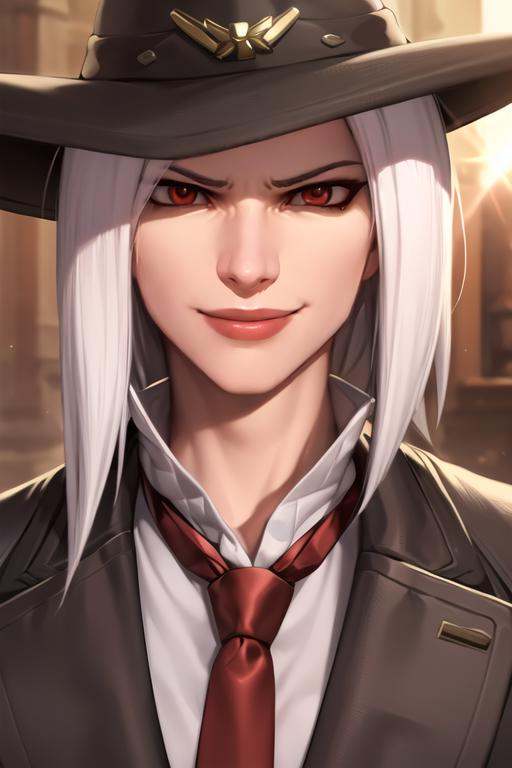 portrait,  ashe,  necktie on Tensor.Art