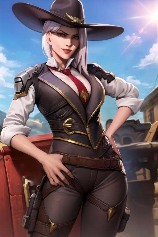 portrait,  ashe,  red eyes on Tensor.Art