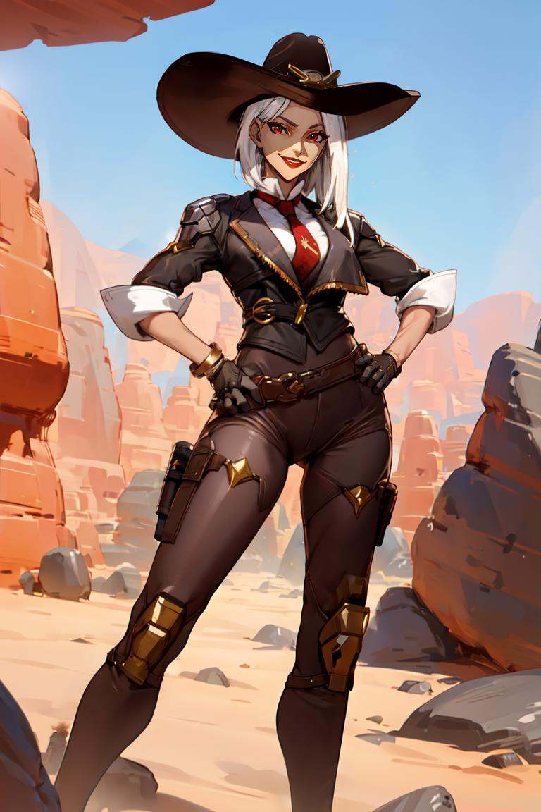 ashe,  red eyes,  solo on Tensor.Art
