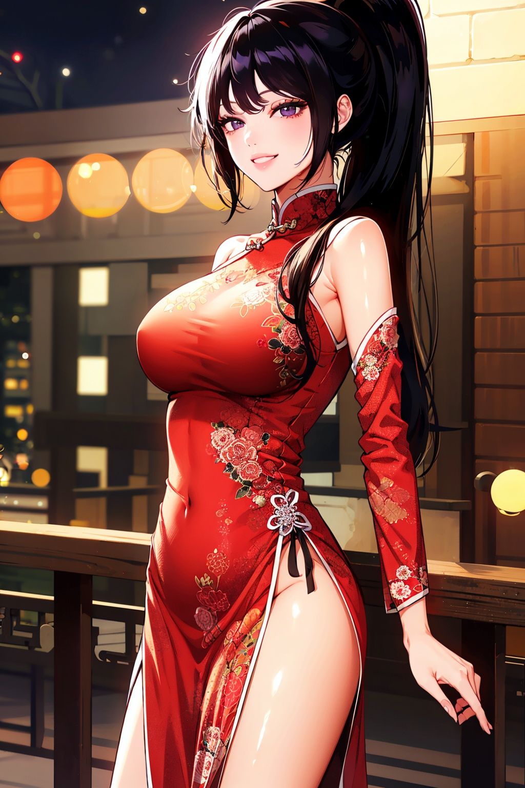 1girl,  solo,  black hair on Tensor.Art