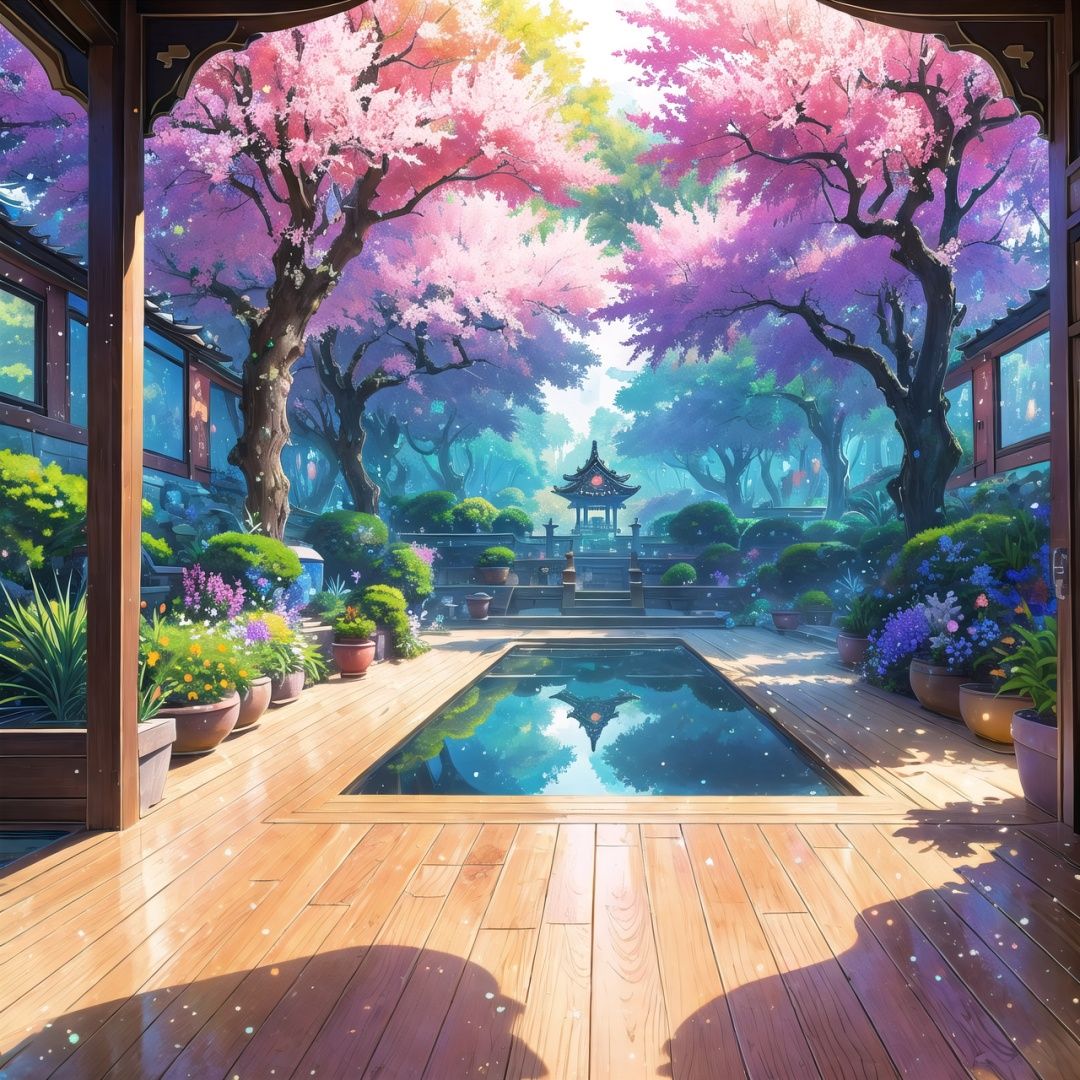 Immerse yourself in a artwork that brings to life a fantastic vortex of colors in a vibrant magical realm,  top quality,...
