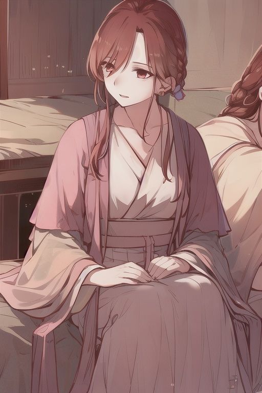lady, dark red hair, liyiru30