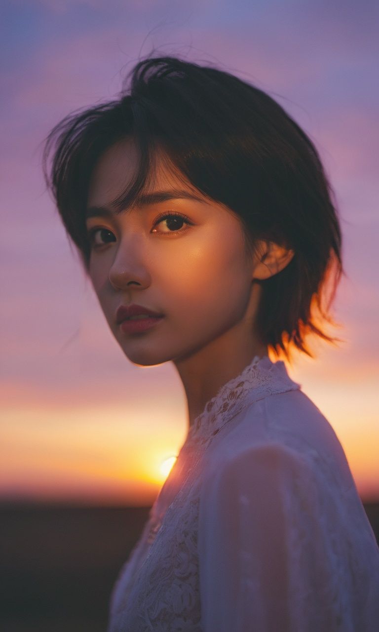 xxmixgirl,  1girl sunset detailed,  surreal dramatic lighting shadow (lofi on Tensor.Art