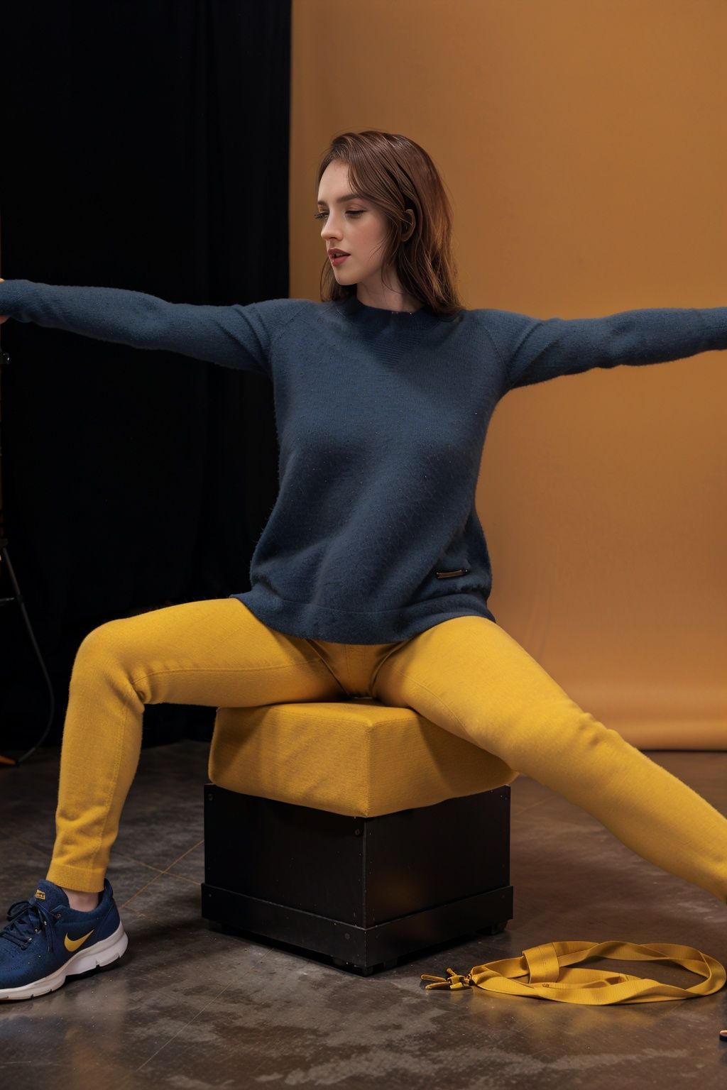 xyzsansweater223,  1girl,  yellow sweater by vampiiluk on Tensor.Art