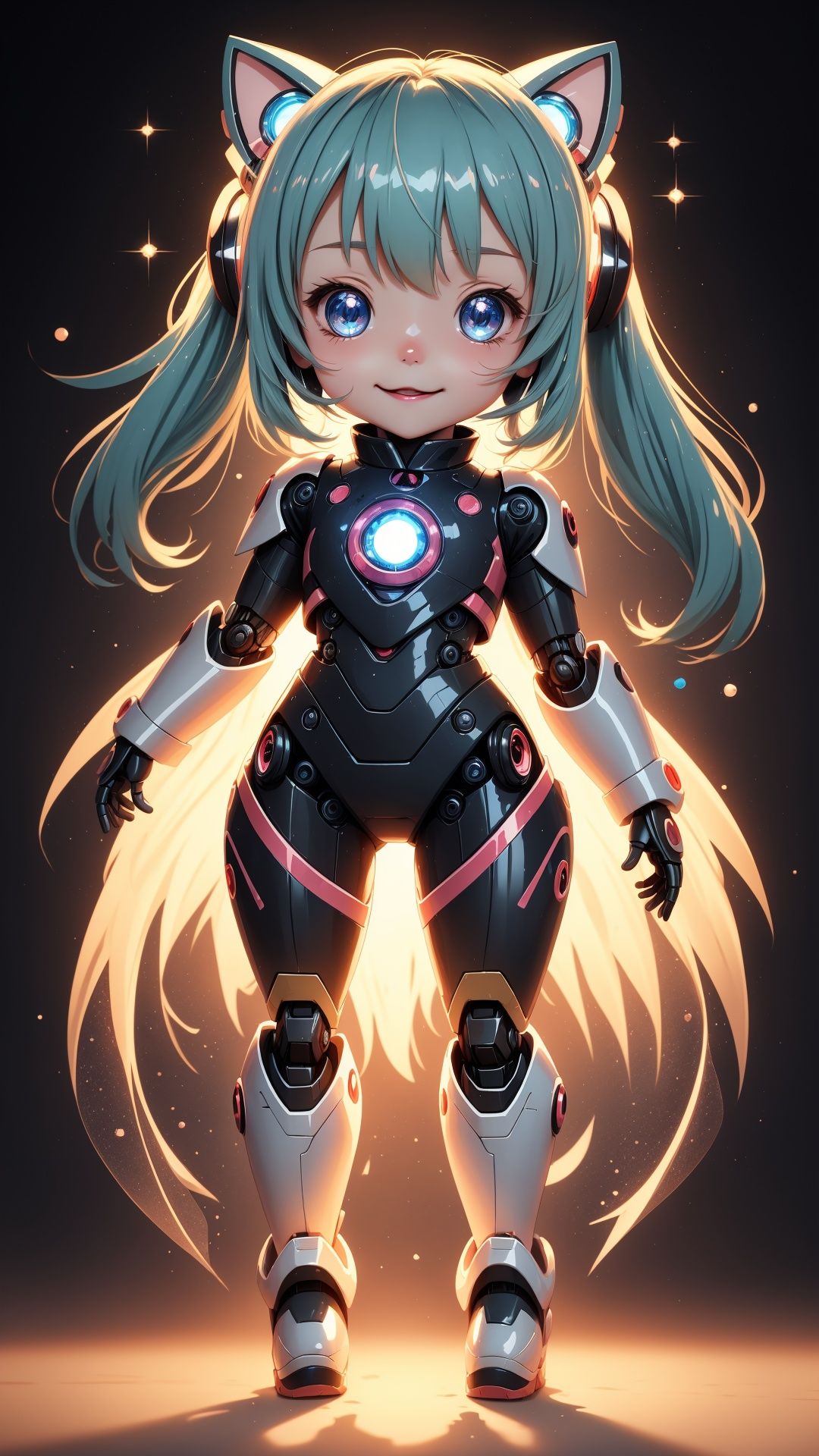 (best quality,  ultra-detailed),  Cute Chibi Robot on Tensor.Art