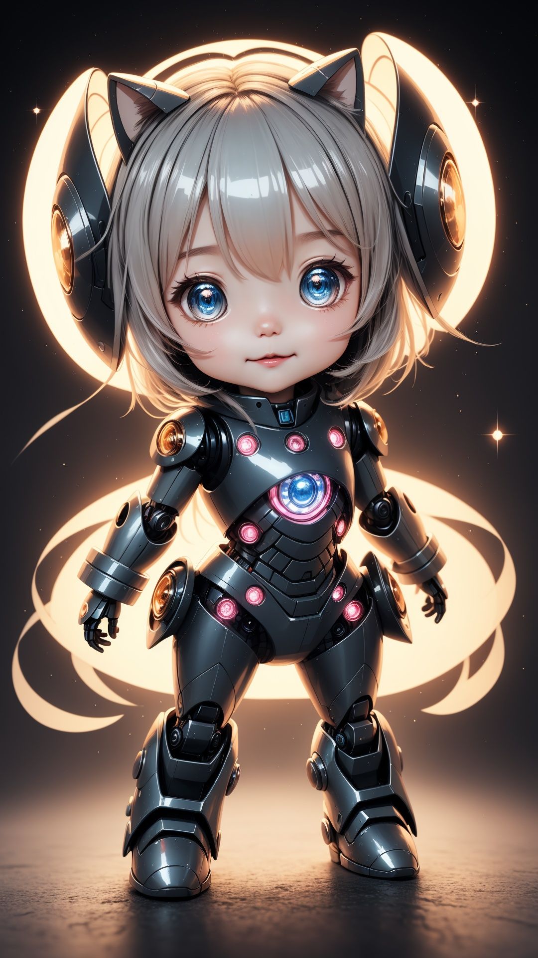 (best quality,  ultra-detailed),  Cute Chibi Robot on Tensor.Art