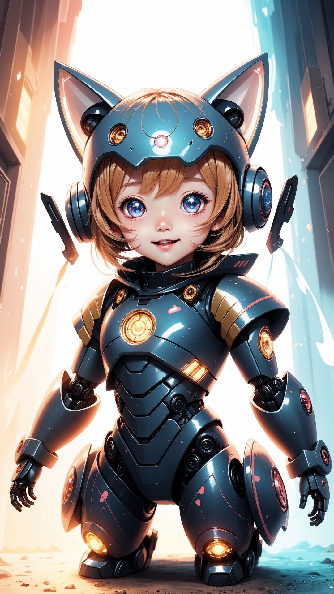 (best quality,  ultra-detailed),  Cute Chibi Robot on Tensor.Art