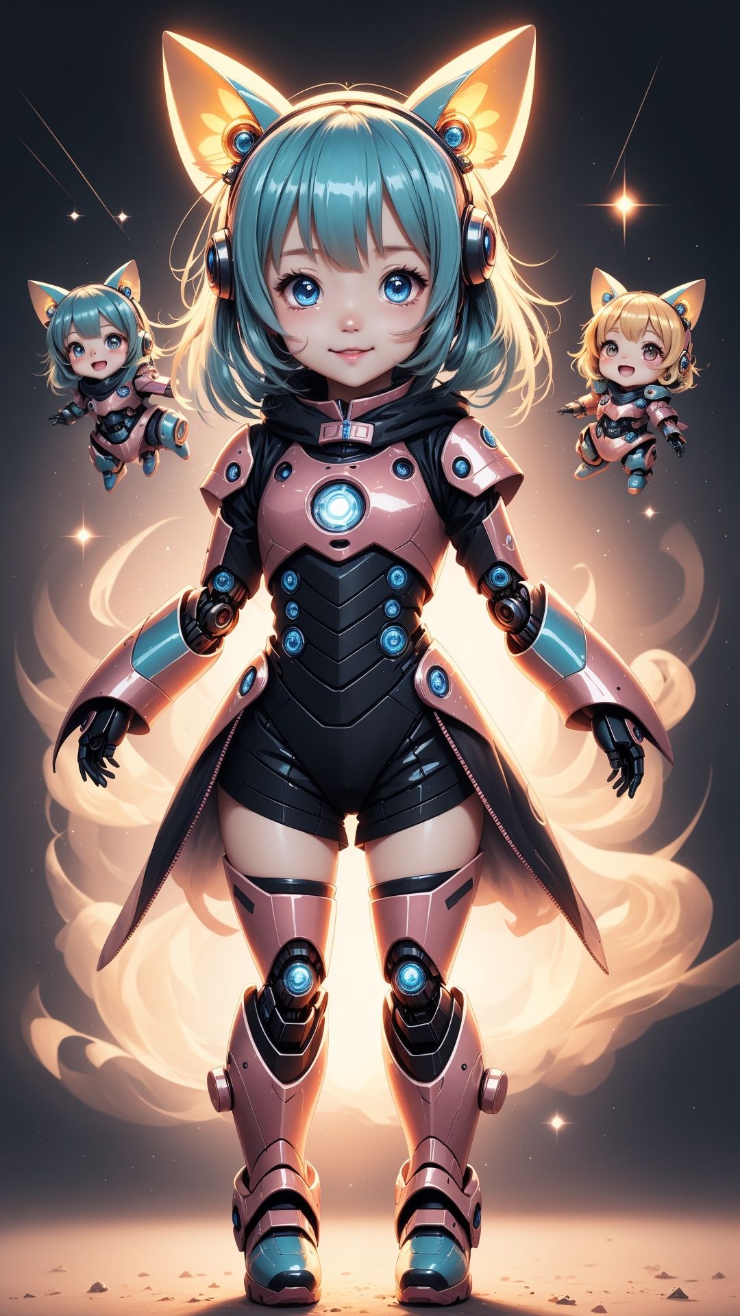 (best quality,  ultra-detailed),  Cute Chibi Robot on Tensor.Art