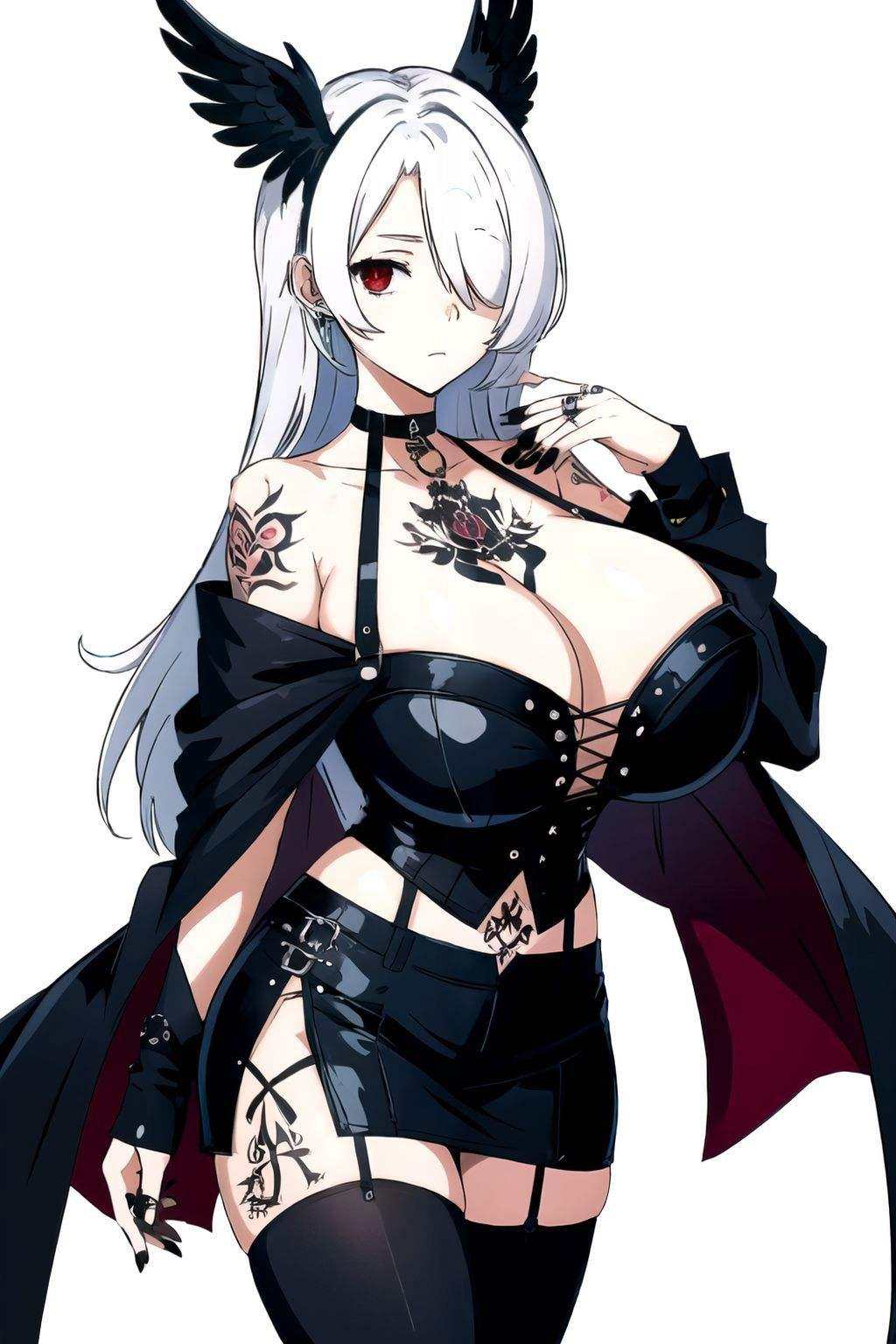goth girl,  gothic,  thighhighs on Tensor.Art