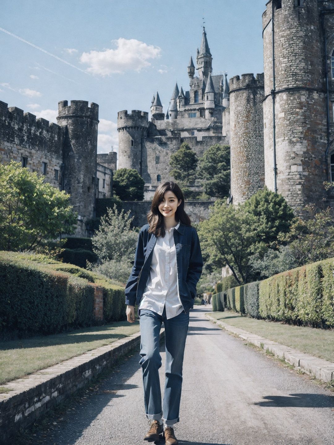 jiFilm,1girl,Castle,<lora:jiFilm V4:0.8>,
