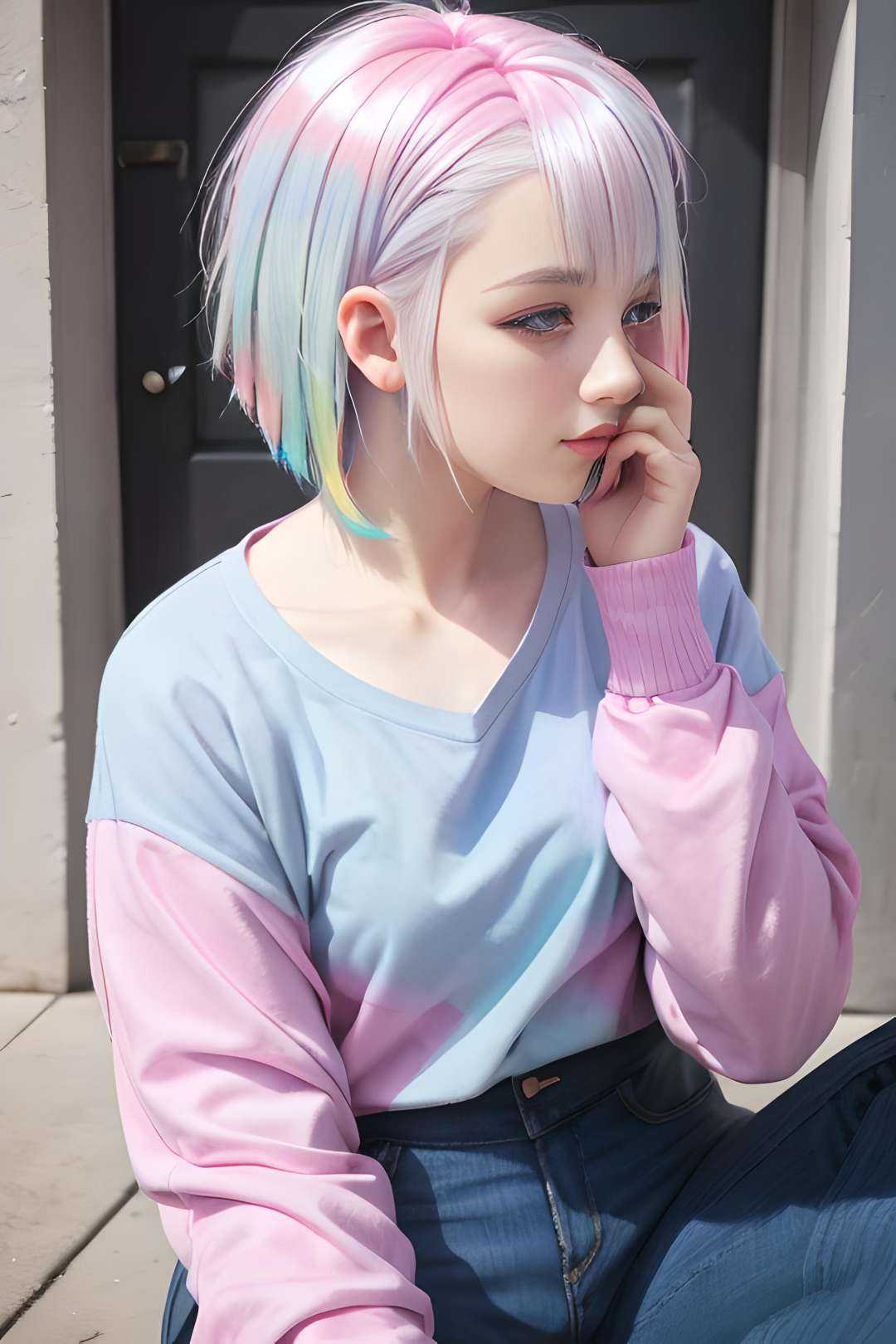 1girl,  lucy,  pastel hair on Tensor.Art