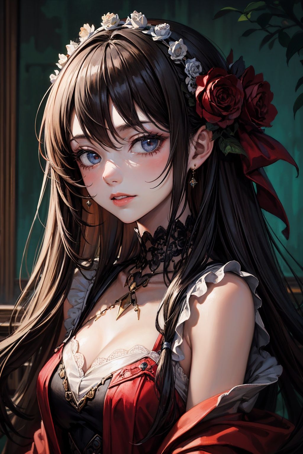 a girl,  masterpiece,  oil paint style on Tensor.Art