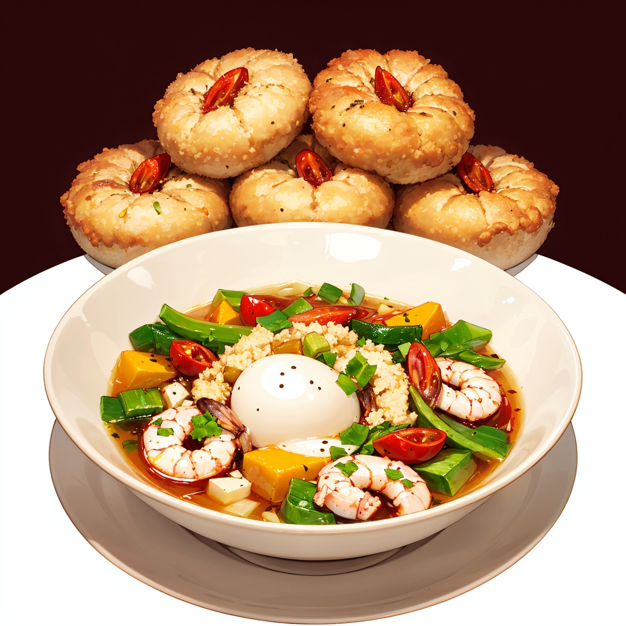 bowl,  egg,  food on Tensor.Art