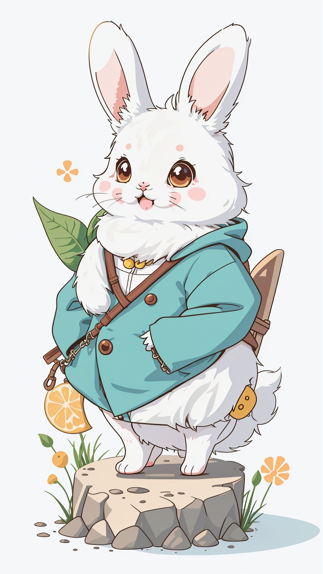adorable rabbit character,  simple,  vector art by Ai Art Vision on Tensor.Art