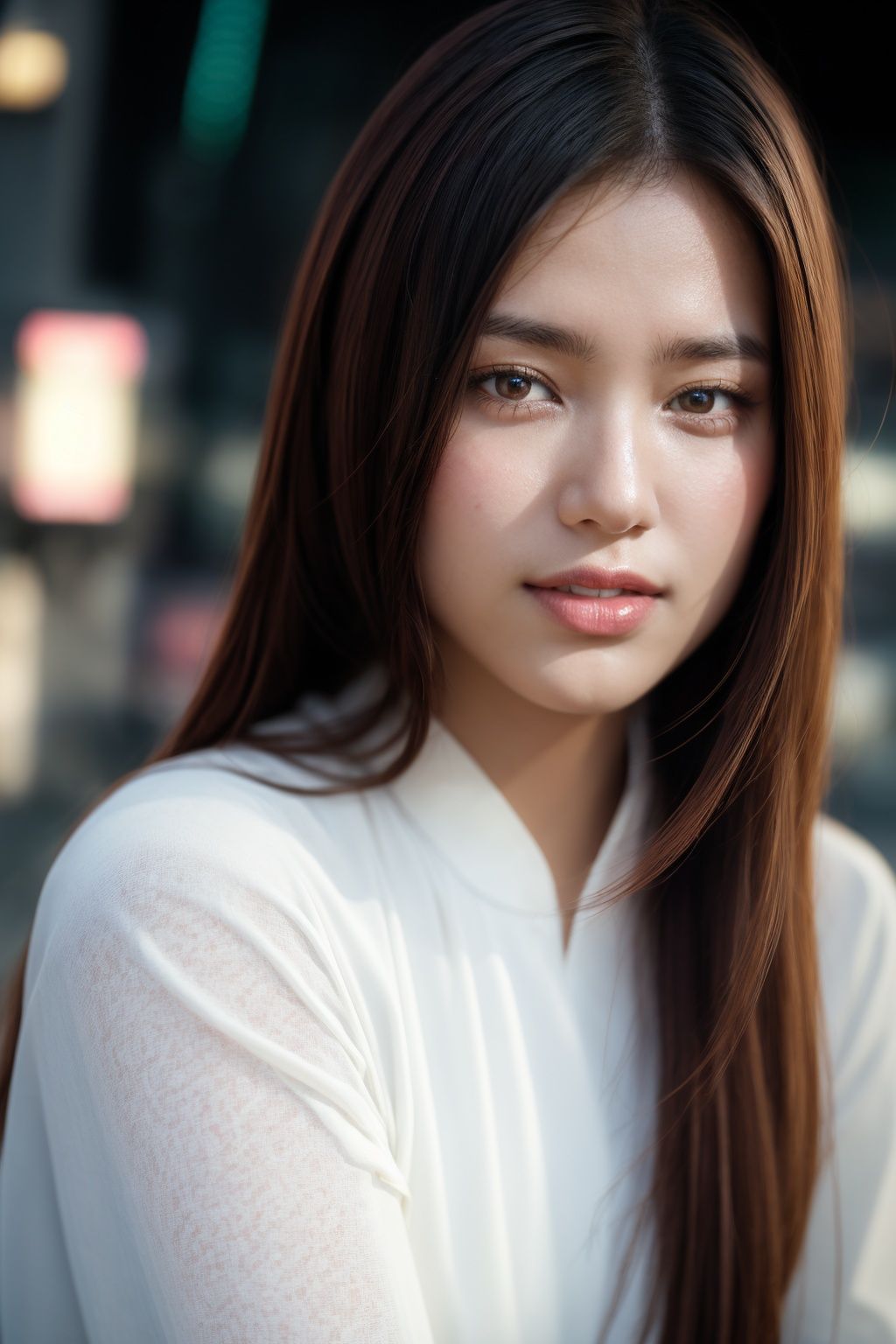 1girl,  aodai white,  photo art on Tensor.Art