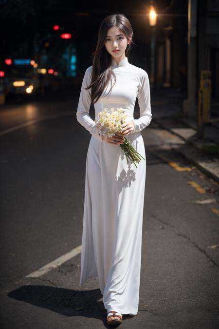 1girl,  aodai,  photo art on Tensor.Art