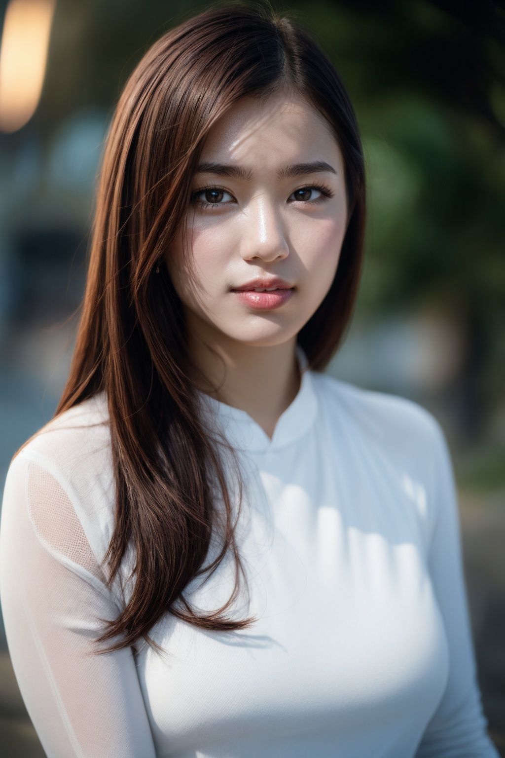 1girl,  aodai white,  photo art on Tensor.Art