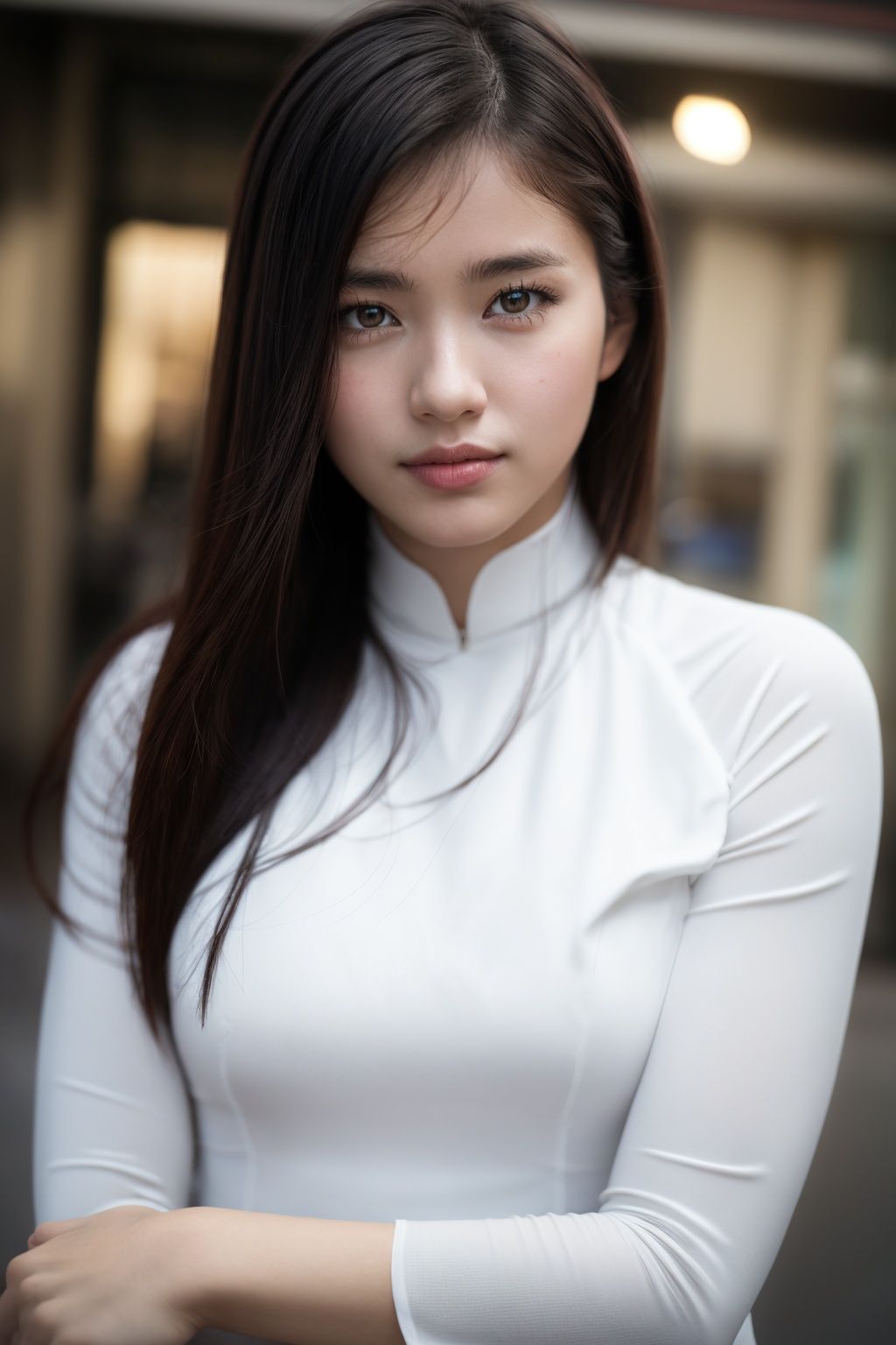 1girl,  aodai ,  a stunning photo with beautiful saturation on Tensor.Art