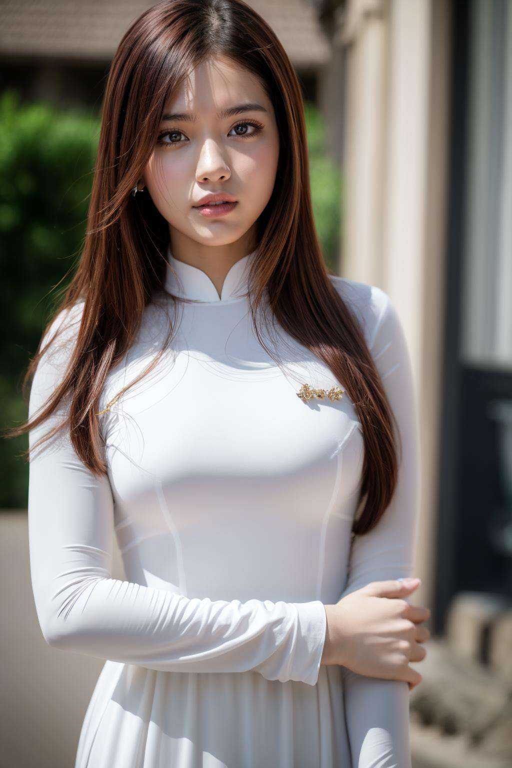 1girl,  aodai ,  (upper body) masterpiece on Tensor.Art