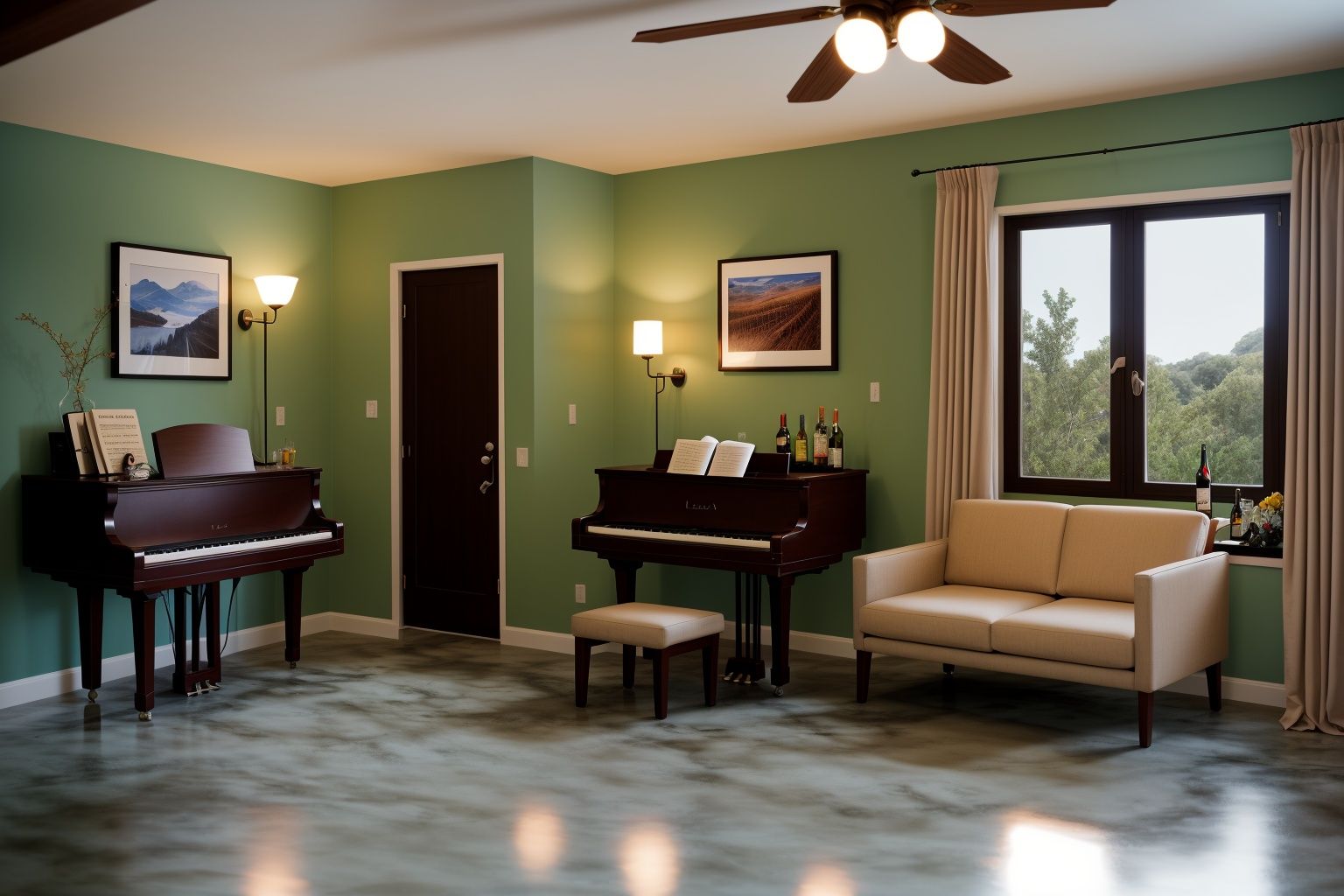 Indoors living room captured in the art form of Photography. Inspired by the works of Ansel Adams,  the room embodies a Sc...