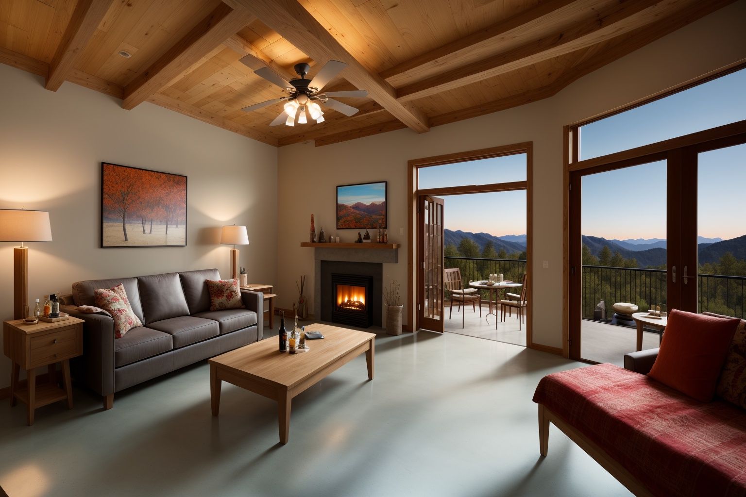 Indoors living room captured in the art form of Photography. Inspired by the works of Ansel Adams,  the room embodies a Sc...