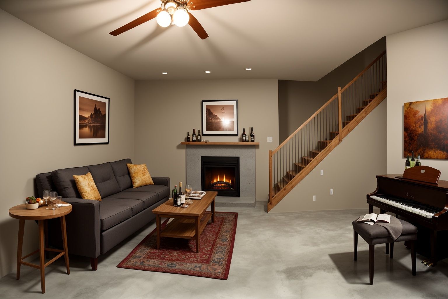 Indoors living room captured in the art form of Photography. Inspired by the works of Ansel Adams,  the room embodies a Sc...