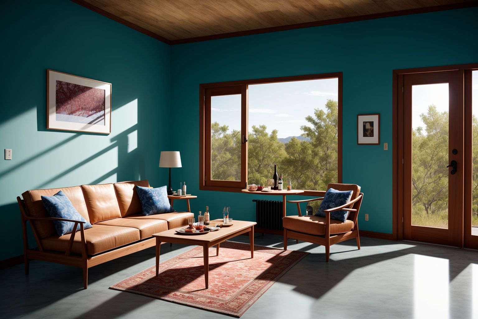 Indoors living room captured in the art form of Photography. Inspired by the works of Ansel Adams,  the room embodies a Sc...
