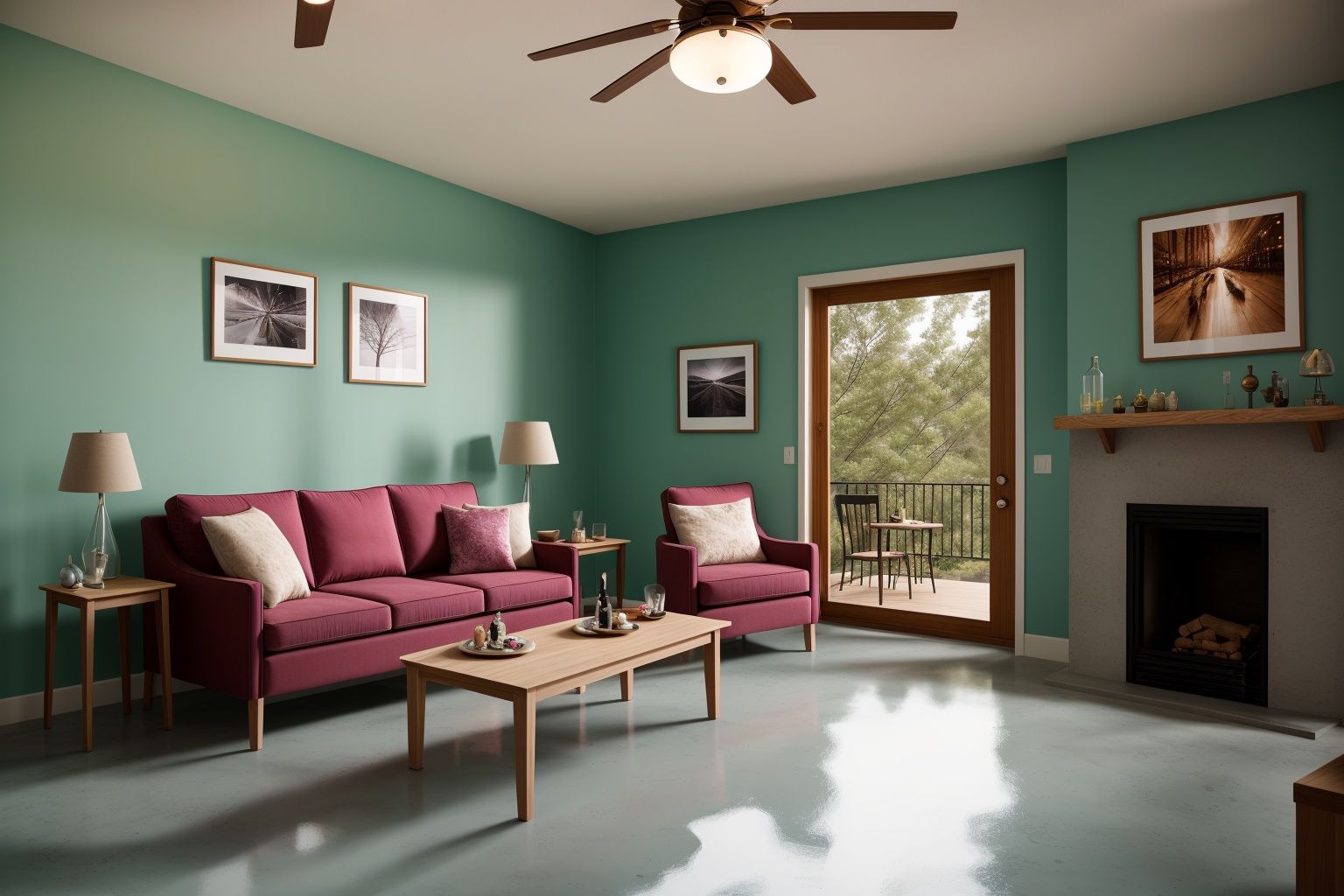 Indoors living room captured in the art form of Photography. Inspired by the works of Ansel Adams,  the room embodies a Sc...